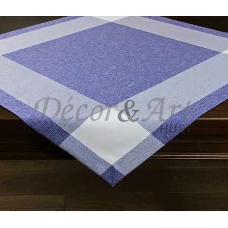 Obrus len w kratkę 85x85 cm fioletowy STP-1201A PROMOCJA