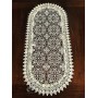 Bieżnik z gipiury 40x85 cm Owal Écru DA-818