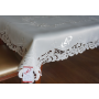 Obrus haftowany 150x350 cm prostokąt biały DA-16223