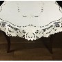 Obrus haftowany 130x180 cm owal ecru DA-16223