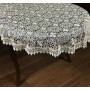 Obrus z gipiury 80x140 cm owal écru DA-818