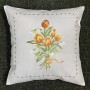Poszewka len haftowany Tulipany 40x40 cm biały cena jest całą paczkę 2 szt. STP-5845