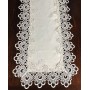 Bieżnik z gipiurą 40x160 cm prostokąt ecru DA-384