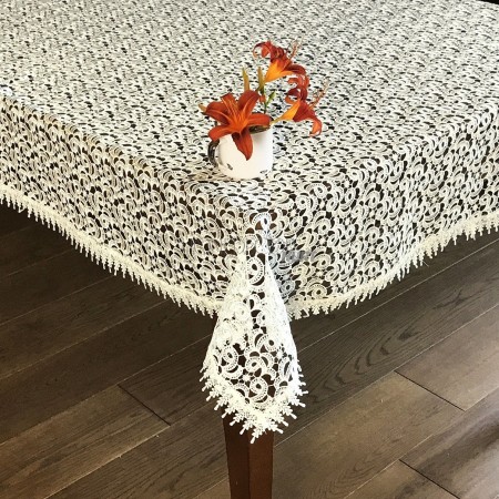 Obrus Gipiurowy 130x170 cm Prostoką beżowy DA-827