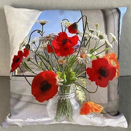 Poszewka drukowana welurowa 40x40 cm PF-75 Cena jest za całą  paczkę 2szt.