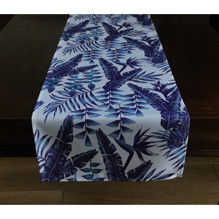 Bieżnik len drukowany 40x140 cm liście bananowca N-2934