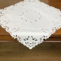 Obrus haftowany 85x85 cm kwadrat biały DA-127582