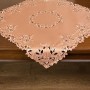 1Obrus haftowany 85x85 cm kwadrat brązowy DA-127582