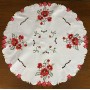 Obrus haftowany 85x85 cm Koło Biały DA-S13005N