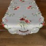 Bieżnik haftowany 60x120 cm kwadrat szary DA-137597N