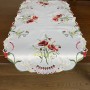 Bieżnik haftowany 60x120 cm kwadrat biały DA-137597N