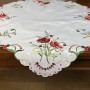 Obrus haftowany 85x85 cm kwadrat biały DA-137597N