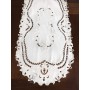Bieżnik haftowany 60x120 cm owal ecru DA-148504