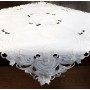Obrus haftowany 85x85 cm kwadrat biały DA-17998