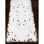 Bieżnik haftowany 60x120 cm prostokąt biały DA-17998