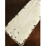 Bieżnik haftowany 40x85 cm prostokąt ecru  DA-17998