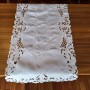 Bieżnik haftowany 60x120 cm prostokąt biały DA-16223