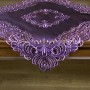 Obrus haftowany 85x85 cm kwadrat Fioletowy DA-16223